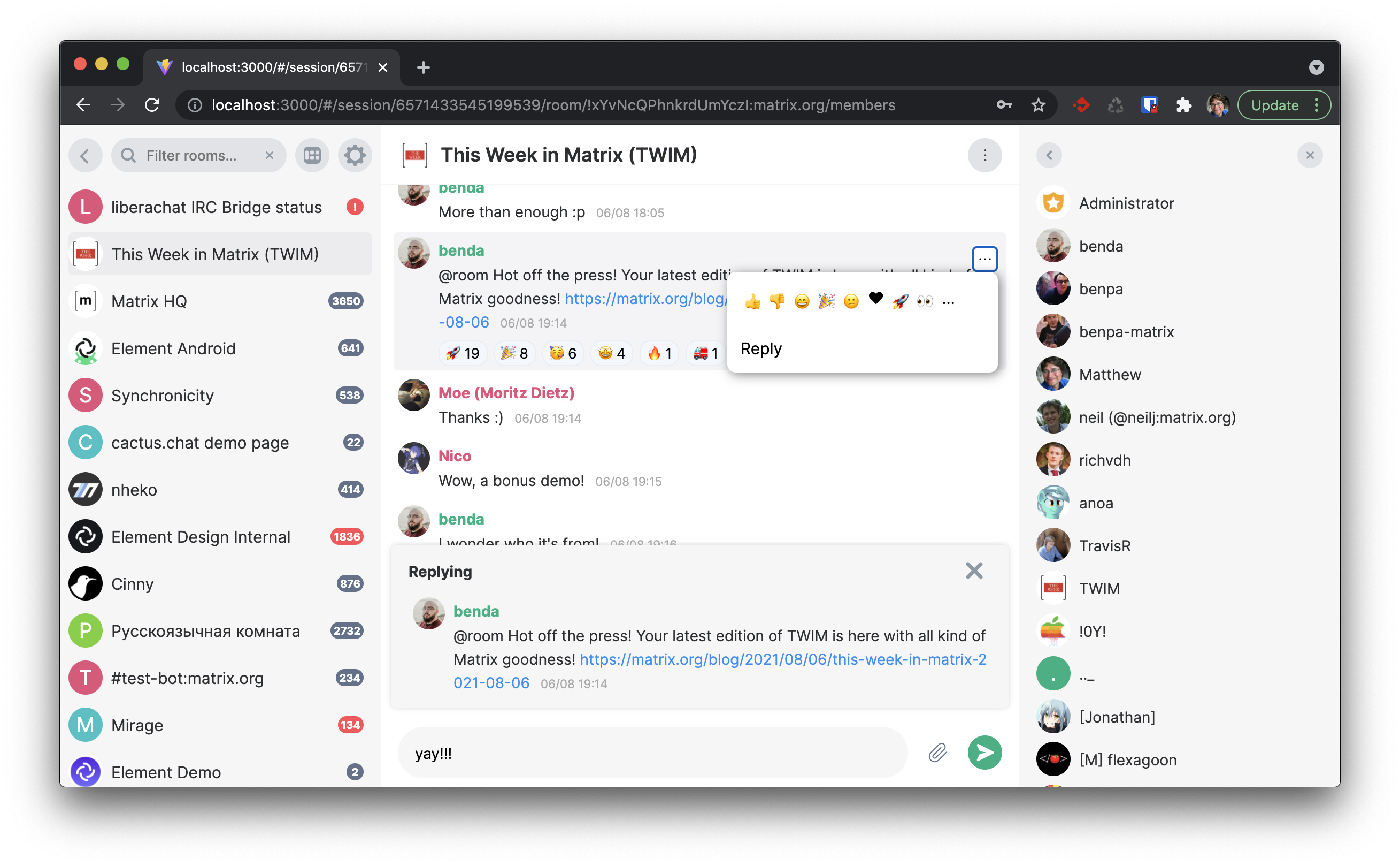 Matrix.org - This Week in Matrix 2021-08-06