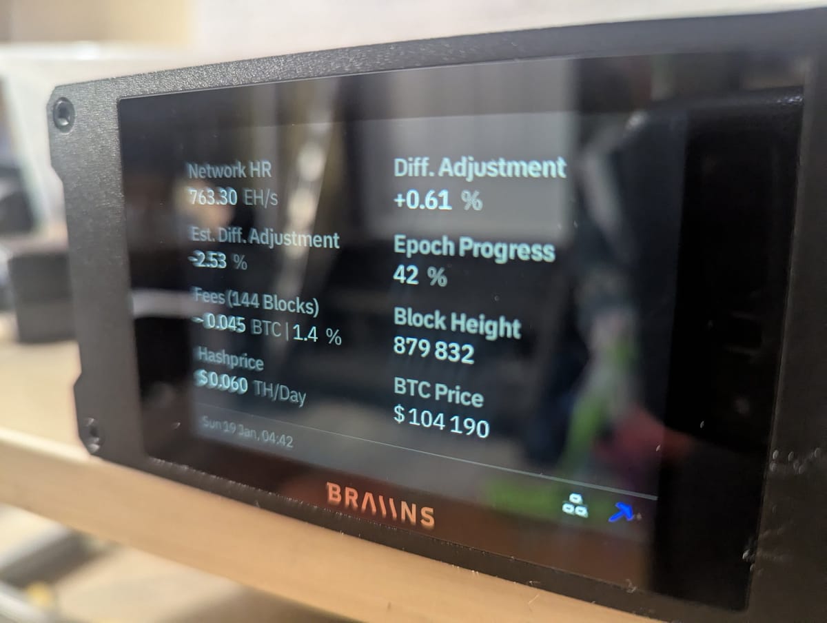 1TH/s Bitcoin mini miner from Braiins