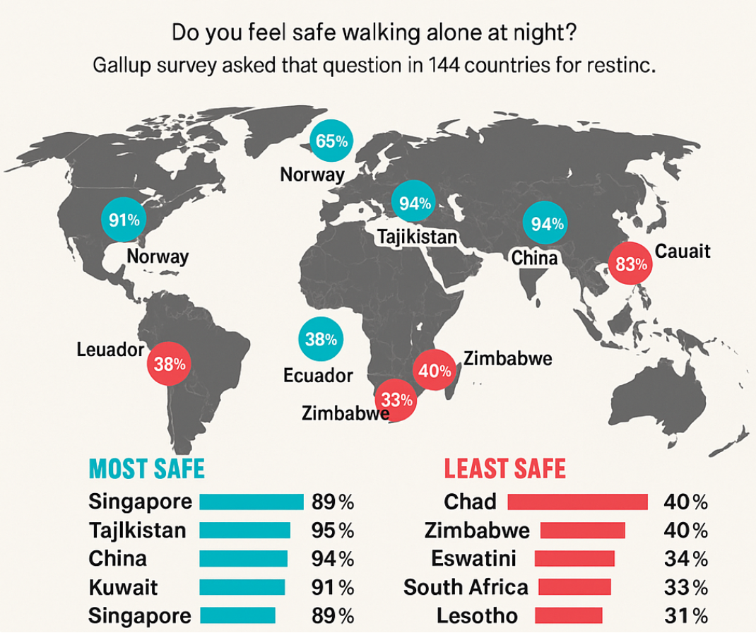 The World’s Safest (and Least Safe) Countries in 2025
