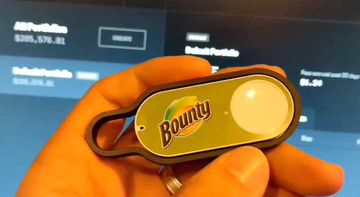 Homemade “Buy Bitcoin Button” from an Amazon "Bounty" Dash Button
