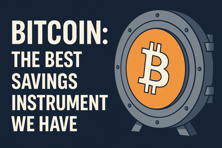 Bitcoin: The Best Savings Instrument We Have