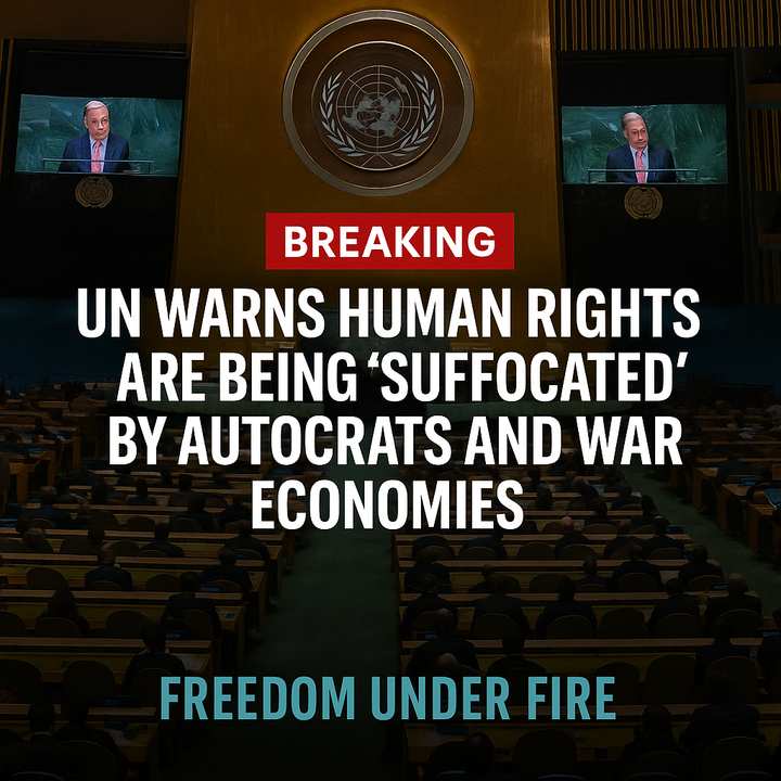 🔴 Breaking: UN Warns Human Rights Are Being “Suffocated” by Autocrats and War Economies