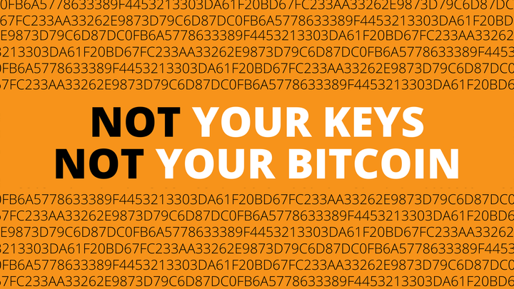 What does "Not your keys, NOT your Bitcoin" mean?
