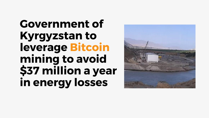 Government of Kyrgyzstan to leverage Bitcoin mining to avoid $37 million a year in energy losses