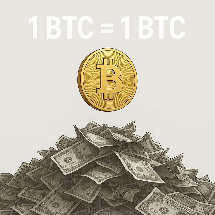 1 Bitcoin = 1 Bitcoin