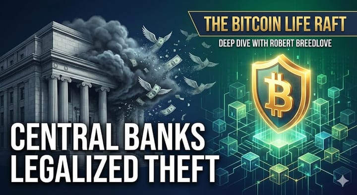 Central Banks, "Legalized Theft," and the Bitcoin Life Raft: Deep Dive with Robert Breedlove